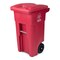 Toter 32 Gal. Red Hazardous Waste Trash Can with Wheels and Lid Lock RMN32 - alternate 1